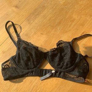 Black Lace Demi Cup Aerie Bra